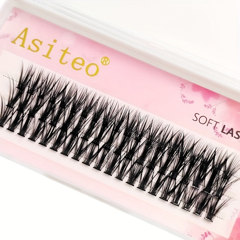 60 Clusters Lashes 40D Curling Volume Wispy Lashes DIY Makeup Extension