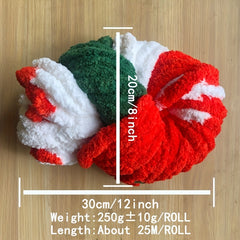 Mixed Chunky Chenille Yarn Soft Coarse Polyester Yarn for Home Decor
