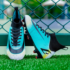 Youth Spiked Soccer Shoes - Lightweight Outdoor Training Football Shoes