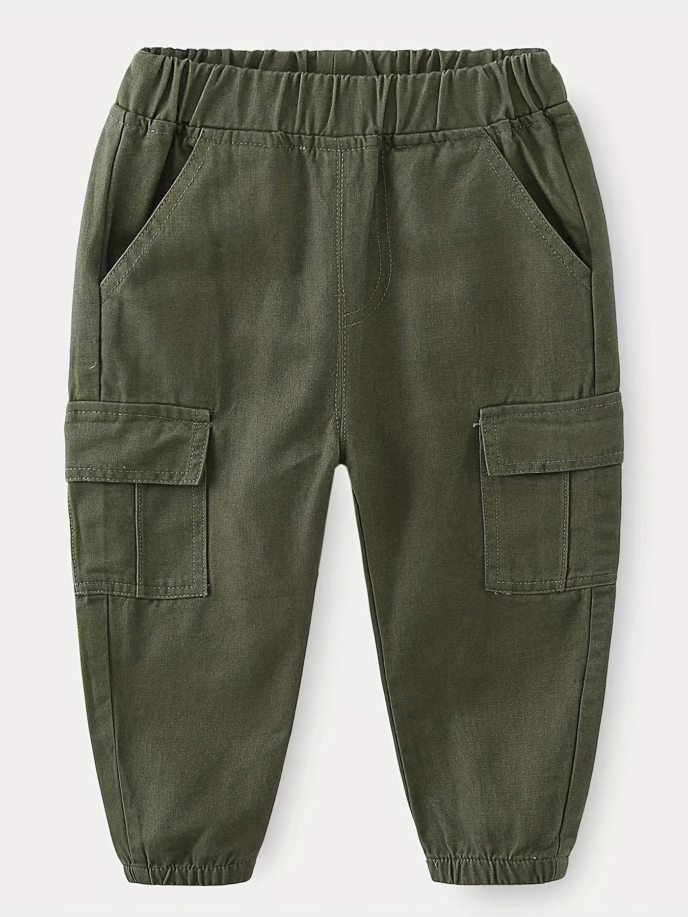 Boys Cargo Pants Elastic Waist Jogger