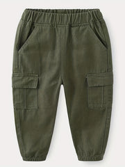 Boys Cargo Pants Elastic Waist Jogger