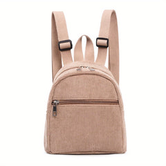 Kids Mini Corduroy Solid Backpack Schoolbag