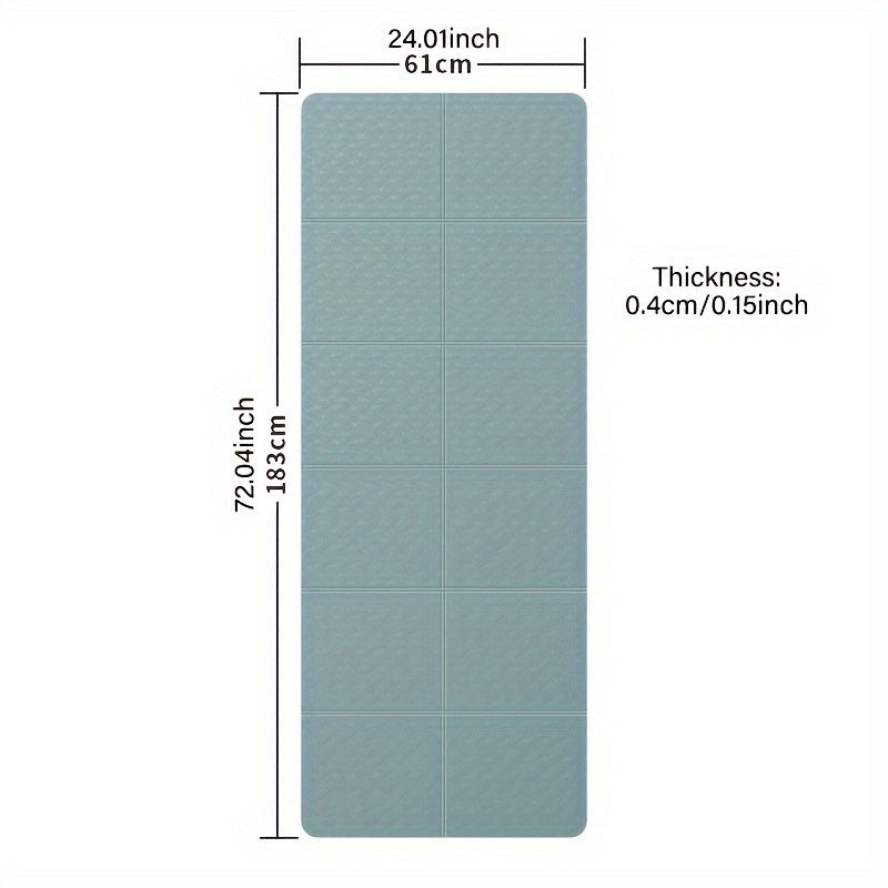Portable TPE Yoga Mat Non-slip Thicken Fitness Mat 183x61x0.15in