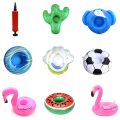 Colorful Pool Cup Holder Set - Floating Drink Tray for Swimming Pool