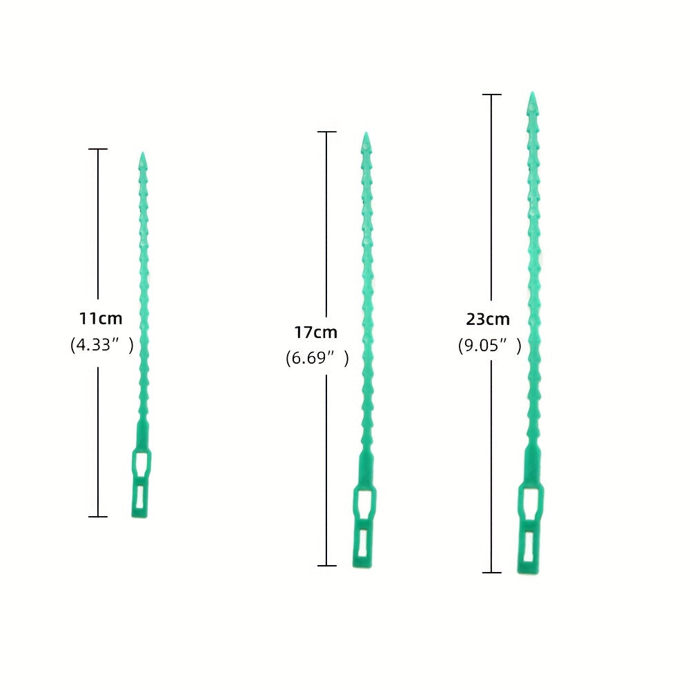50pcs Adjustable Garden Twist Ties Secure Vine Green