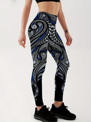 Paisley Graphic Sports Leggings for Women