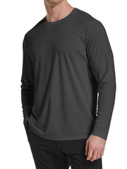 3pcs Mens Quick Dry Long Sleeve T Shirt Moisture Wicking Casual Workout