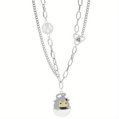 Cartoon Character Enamel Pendant Necklace Jewelry Gift