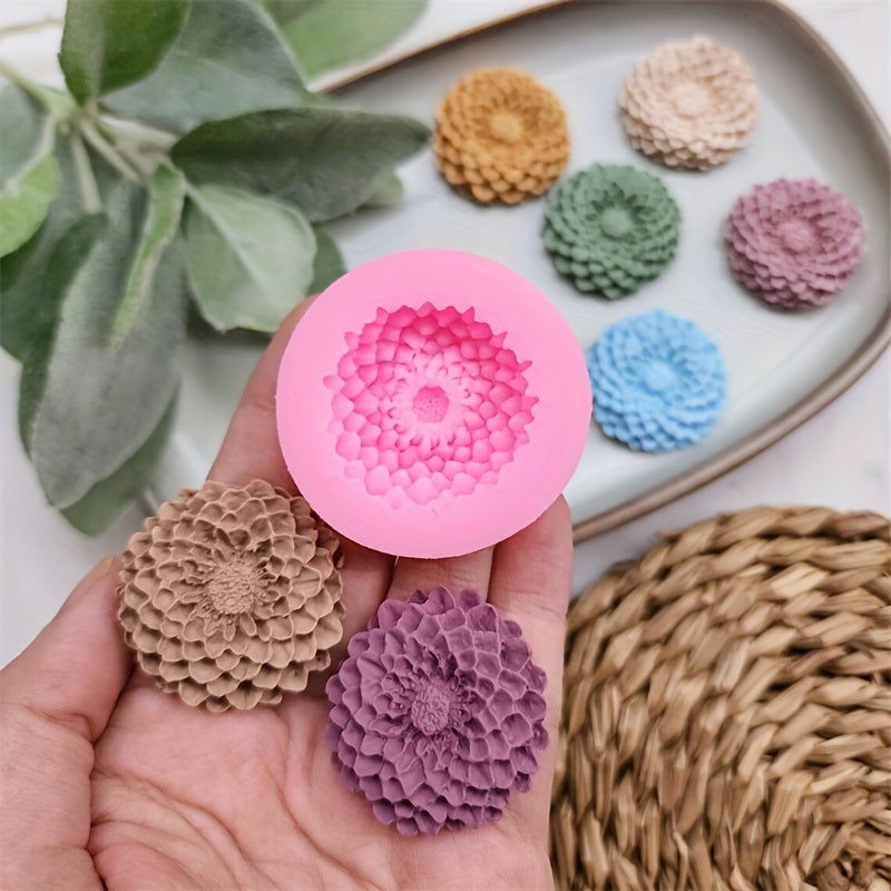 Polymer Clay Daisy Pendant Silicone Mold Earrings Making Hrisantema Flower