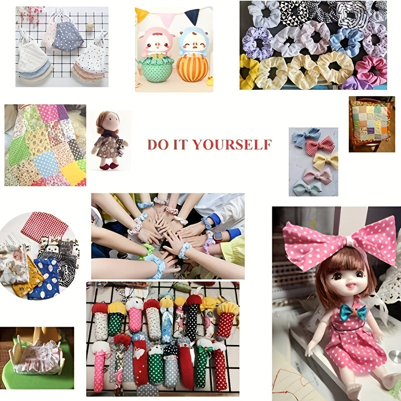 100pcs 9x9 Bright Square Fabric Quilting Printing DIY Hand Sewn Flower Cloth
