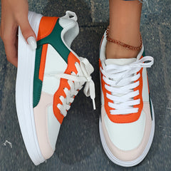 Flat Lace Up Skate Shoes Non Slip Outdoor Running Shoes