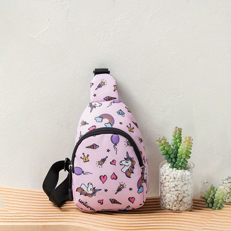 Girls Unicorn Crossbody Bag Animal Pattern Shoulder Bag Waist Bag