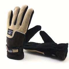 Winter Warm Fleece Full Finger Gloves for Skiing Cycling