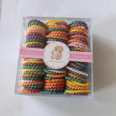 100pcs Girls Hair Tie Stretch Rubber Bands Ponytail Holders Hair Accessories
