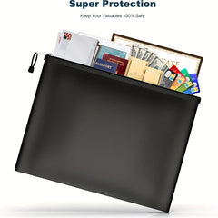 Fireproof Waterproof Money Bag for Bills Documents