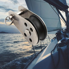 Stainless Steel Nylon Marine Pulley Hanging Wire Towing Wheel Swivel Lifting Rop