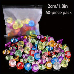 Acrylic Gemstone Pirate Chest Diving Pool Toy Set