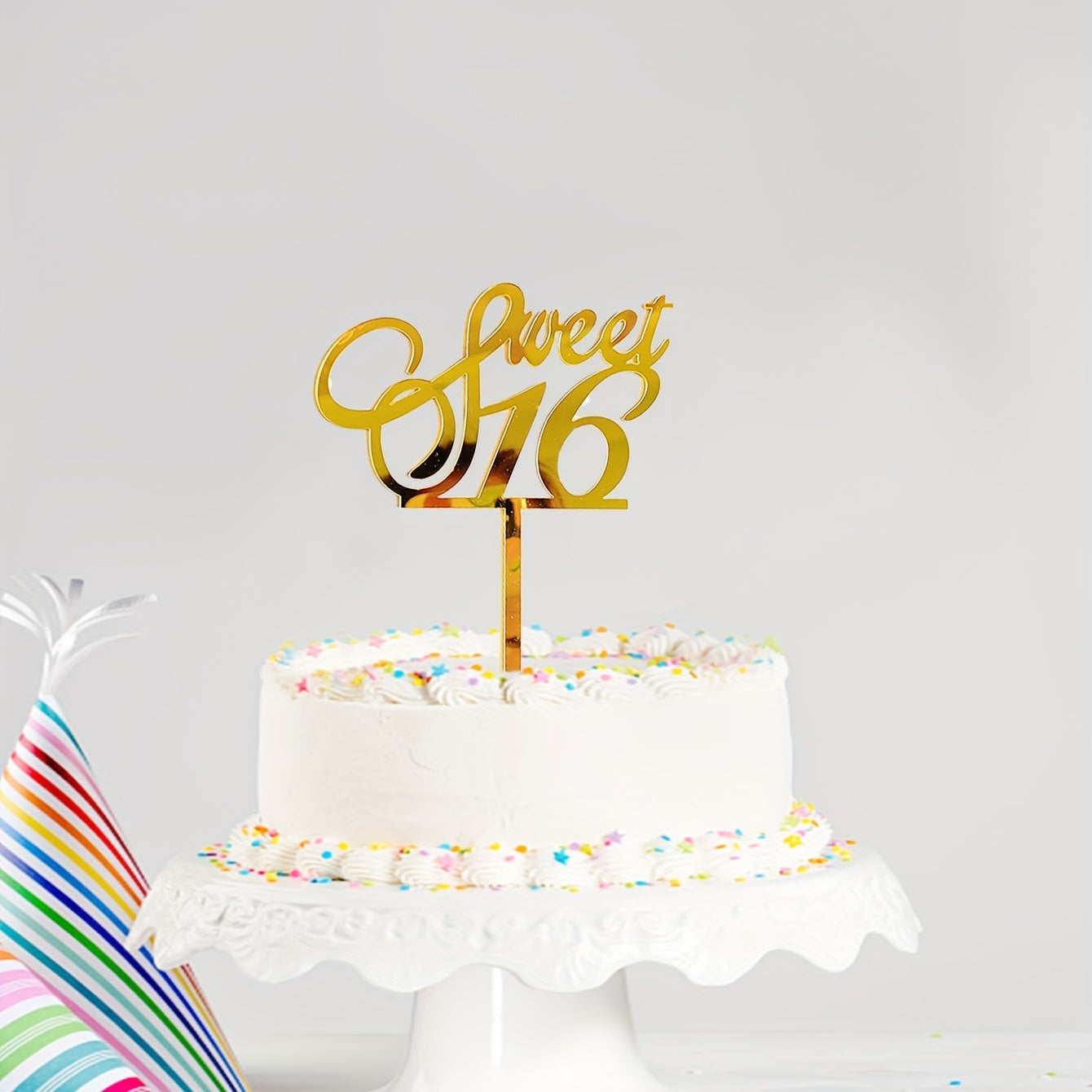 Sweet 16 Cake Insert Birthday Cake Decoration