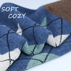 Men's Dress Socks Classic Pattern Crew Sock Breathable Sweat Wicking