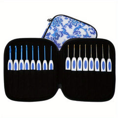 16pcs Aluminum Crochet Hooks Set Ergonomic Knitting Needle Sewing Hand DIY Craft