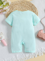 Cute Cartoon Print Baby Boy Romper