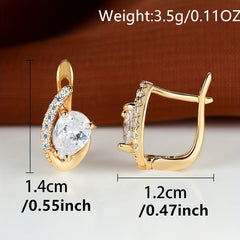 Water Drop Stone Dangle Earrings Bride Wedding Jewelry Halloween Christmas Gift
