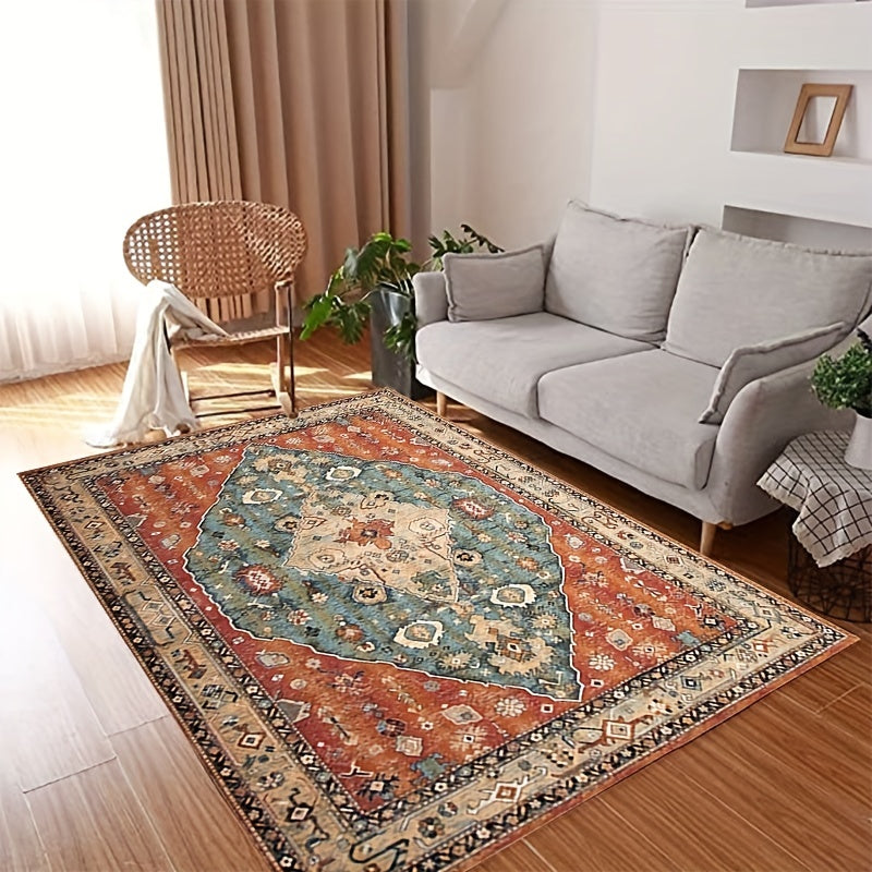 Vintage Boho Shaggy Area Rug for Living Room Bedroom