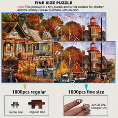 1000pcs Mini Jigsaw Puzzle House Boat Scratch Resistant Waterproof
