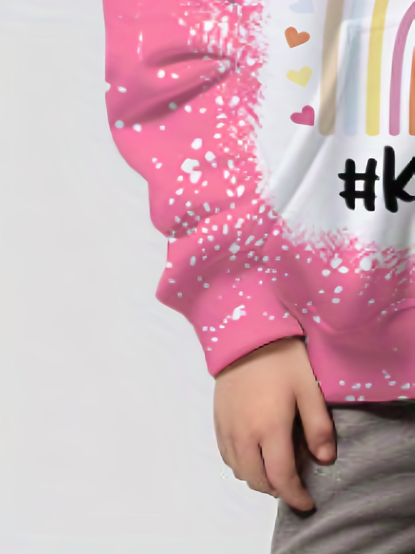 Kid Life Rainbow Graphic Sweatshirt for Girls