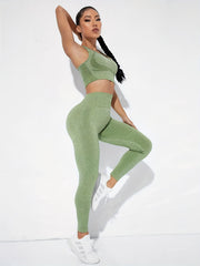 2pcs Yoga Set Sports Bra & Leggings Women's Activewear