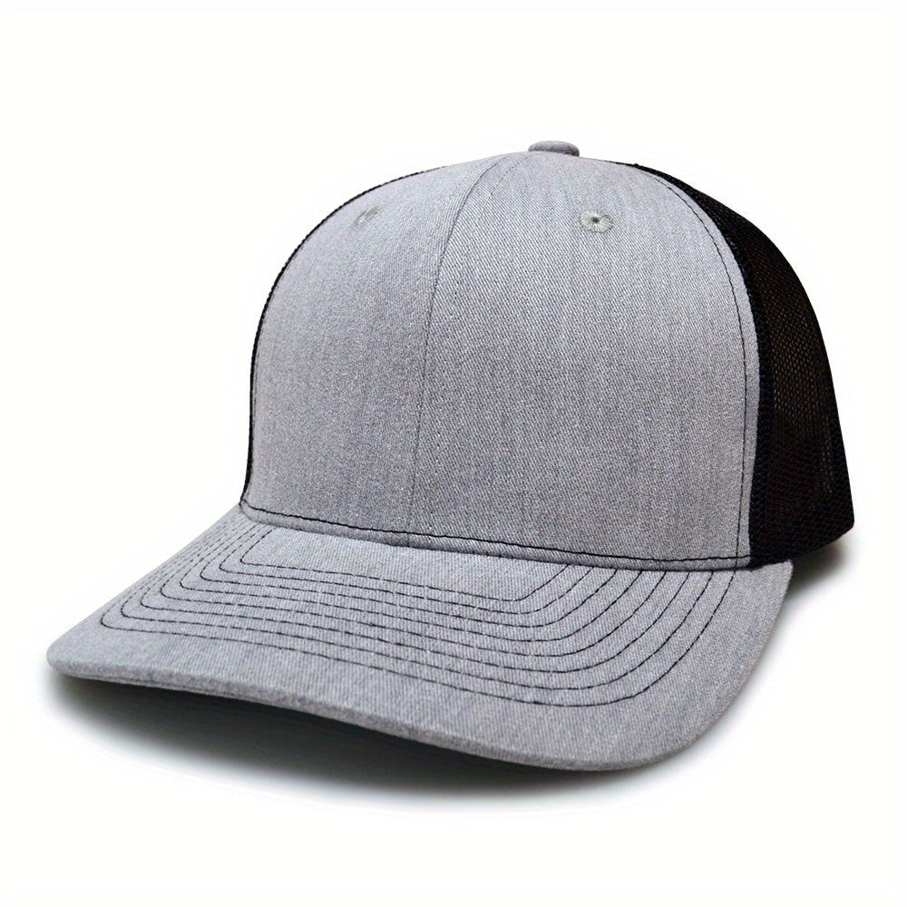 Wide Brim Baseball Cap Block Sunscreen Trucker Hat Mesh Breathable Snapback