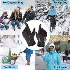 Winter Warm Waterproof Touch Screen Gloves for Outdoor Sports