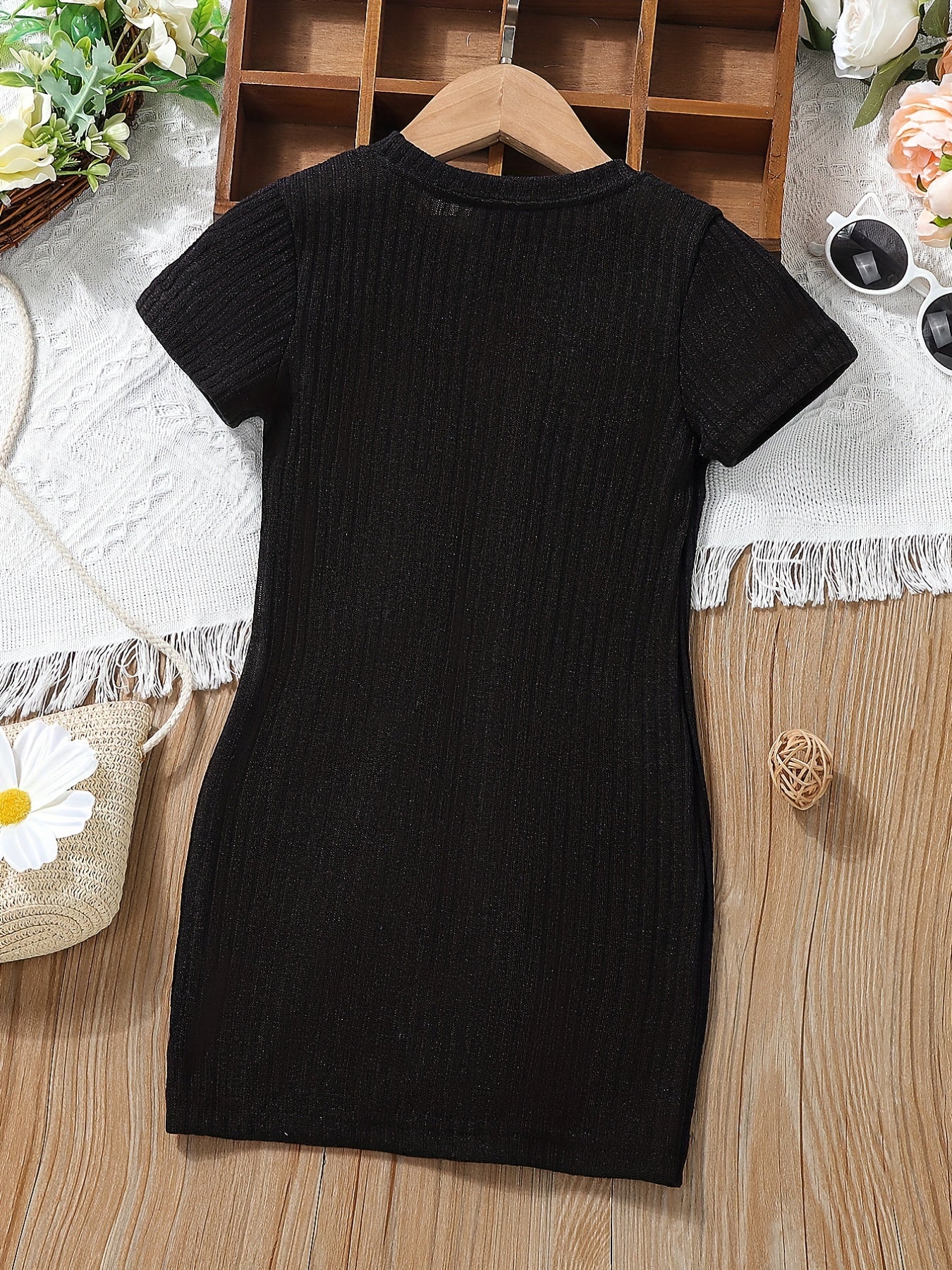 Toddler Girls Short Sleeve Leopard Casual Dress Kids Summer Clothes