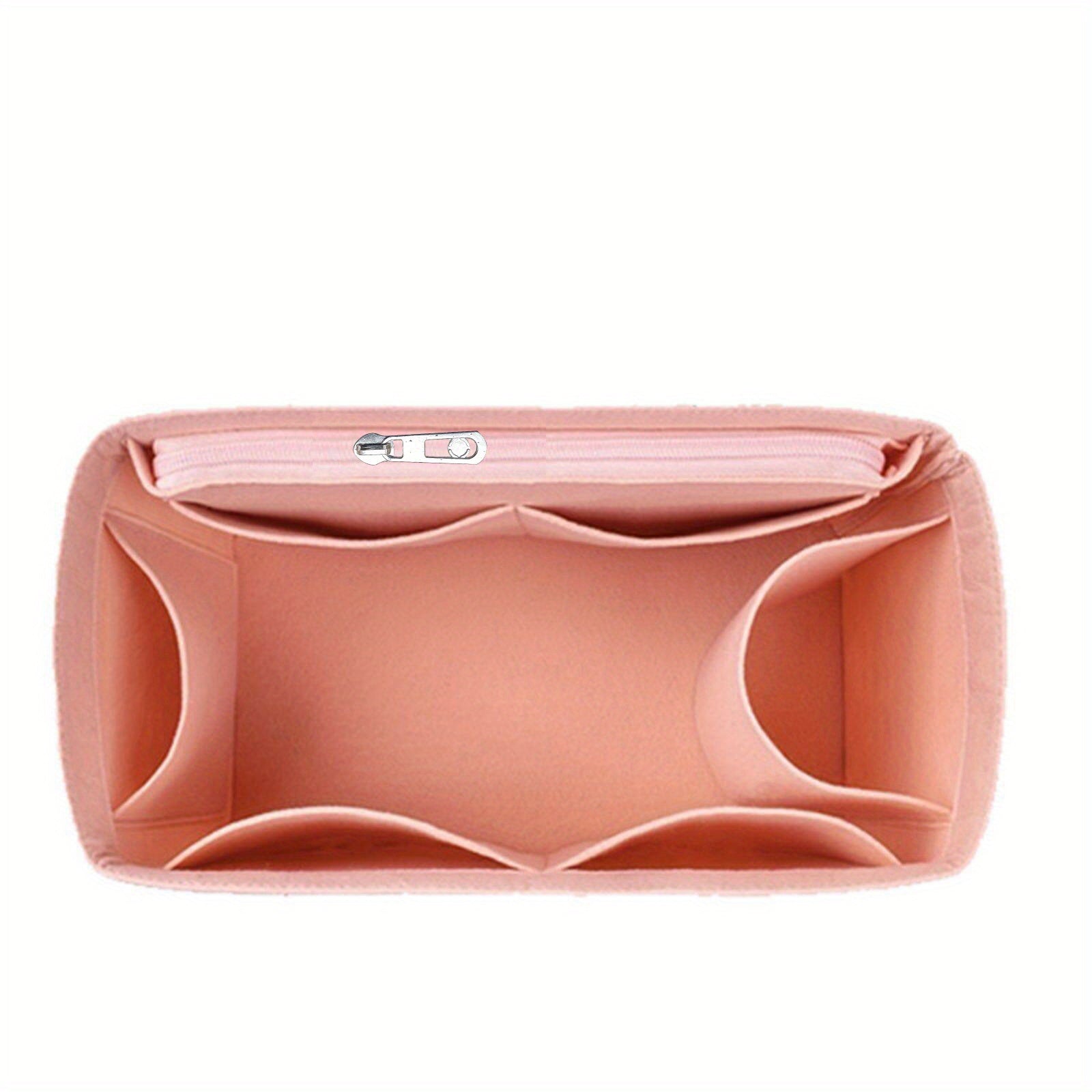 Pocket Organizer Insert Bag Felt Cloth Zipper Cosmetic Storage Bag
