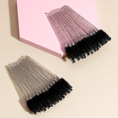 50pcs Eyelash Brush Set for Extensions & Brows Easy to Use & Clean
