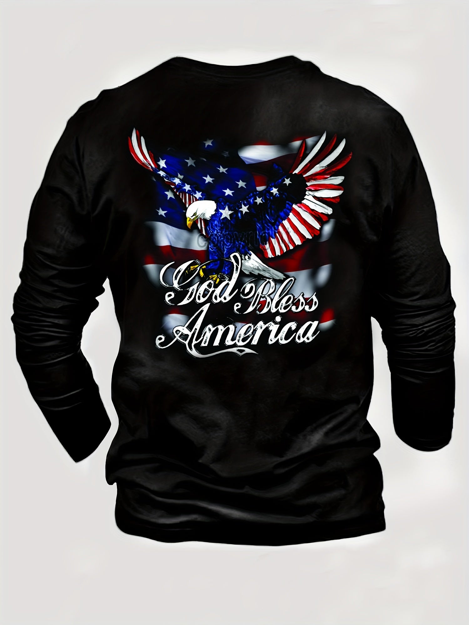 Eagle Print Men's Long Sleeve Novelty T shirt For Autumn