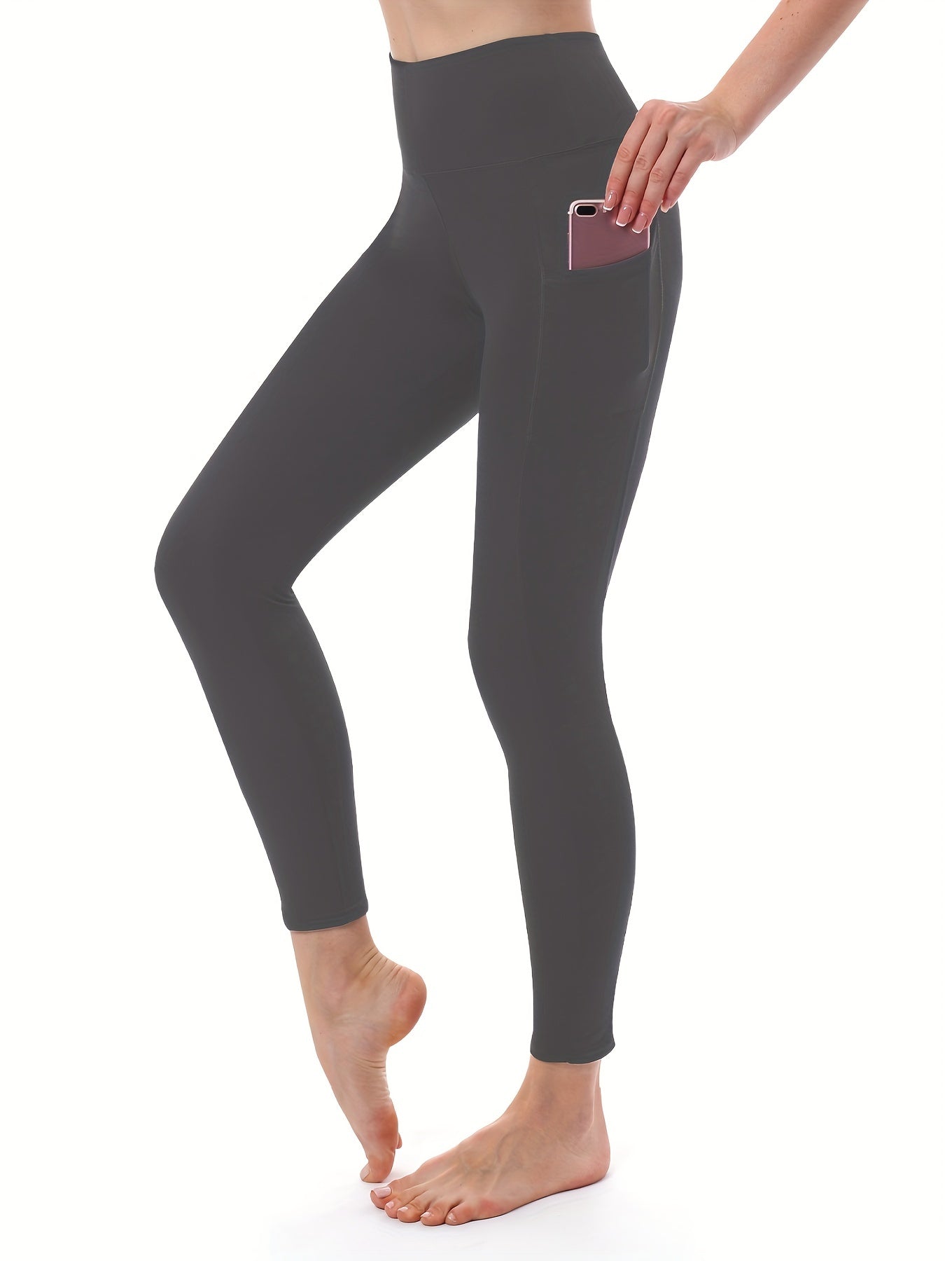 High Waist Yoga Pants With Pockets Tummy Control Leggings