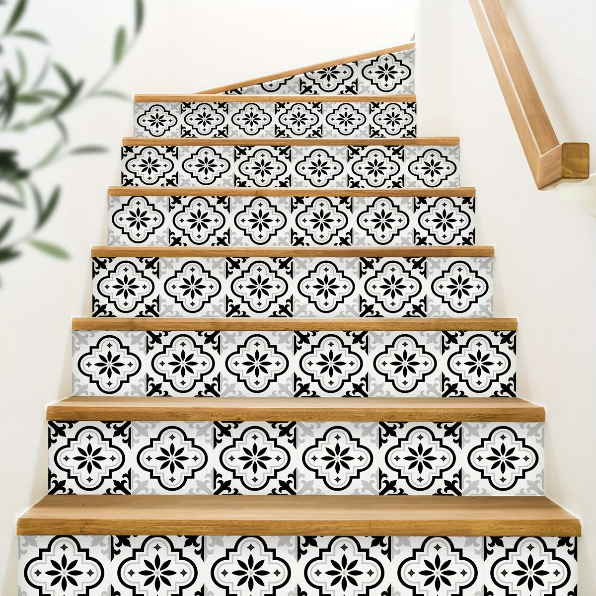 Moroccan Print Stair Sticker Self-Adhesive Art Wallpaper