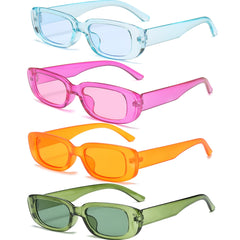 Rectangular Frame Sunglasses Vintage Candy Y2K Glasses UV400