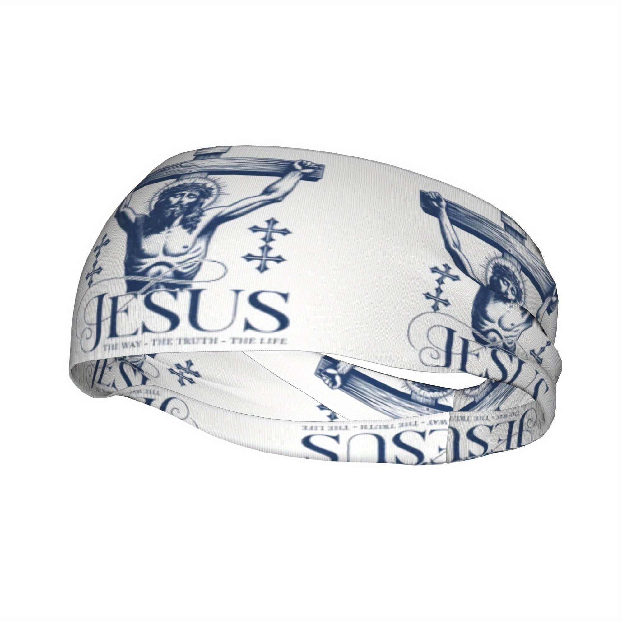 Jesus Unisex Sports Headband Moisture Wicking Breathable Polyester