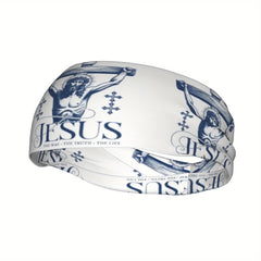 Jesus Unisex Sports Headband Moisture Wicking Breathable Polyester