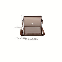 Men's First Layer Cowhide Shoulder Bag Large Capacity Business Crossbody Bag