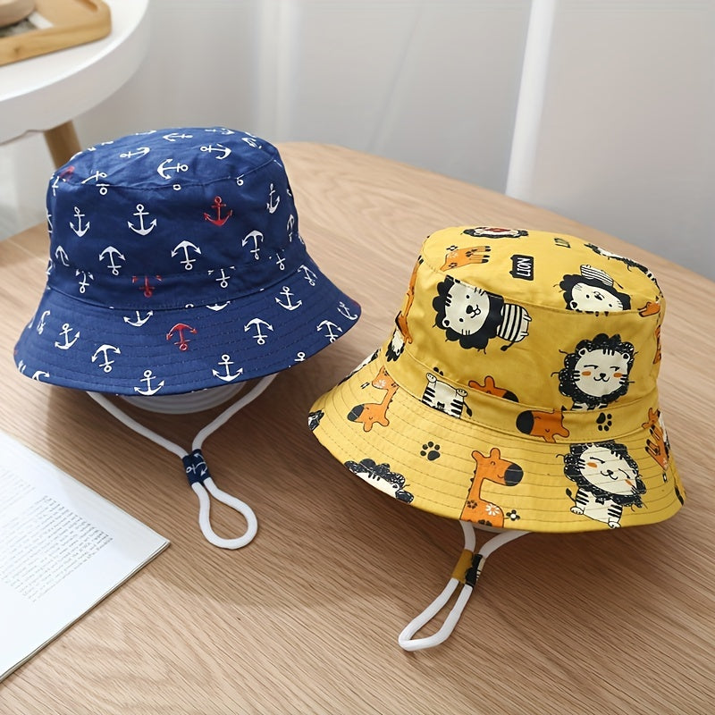 Kids Cartoon Fisherman Hat Breathable Outdoor Hats Boys Girls