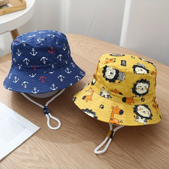 Kids Cartoon Fisherman Hat Breathable Outdoor Hats Boys Girls