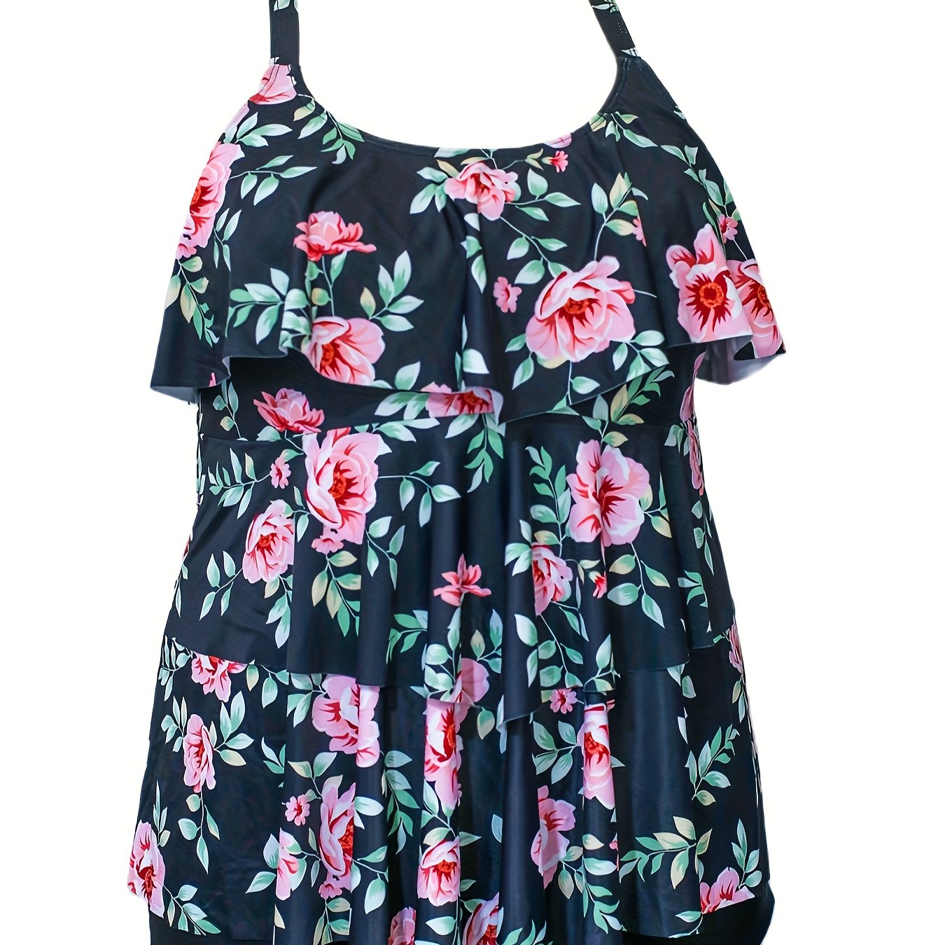 Floral Print Cami Top & Shorts Swimsuit Set