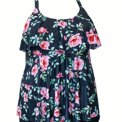 Floral Print Cami Top & Shorts Swimsuit Set