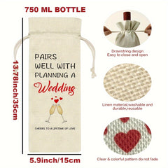 Wedding Wine Bag Engagement Gift Wine Gift Bags For Women And Men