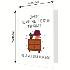 Funny Love Card For Him Her - Anniversary Card - Birthday Card - Set of 2