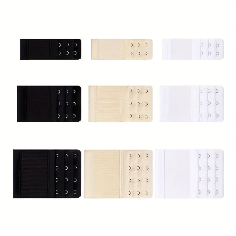 9pcs Bra Strap Extenders Comfortable Adjustable Band Women's Lingerie Accessorie