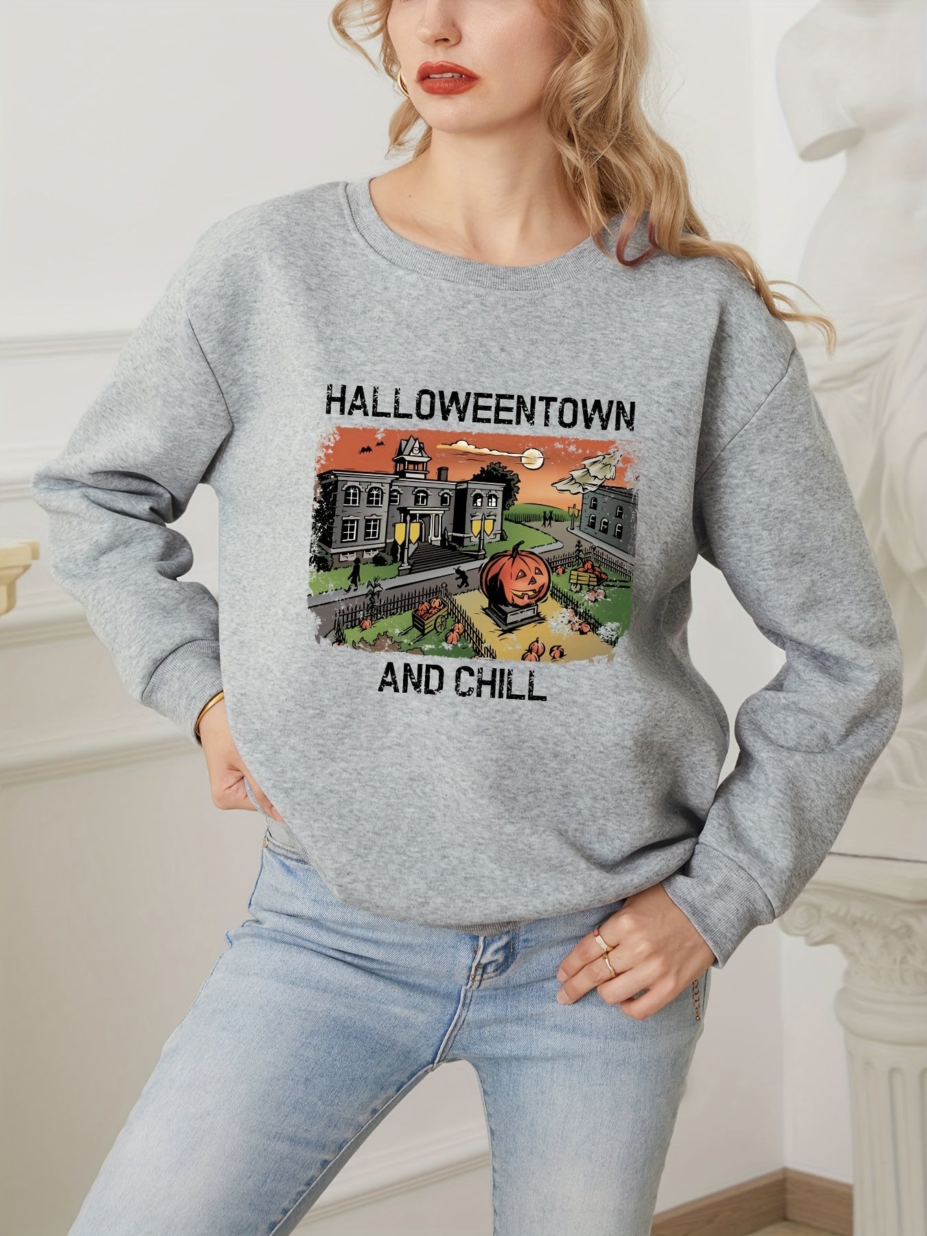 Halloween Town Crew Neck Sweatshirt